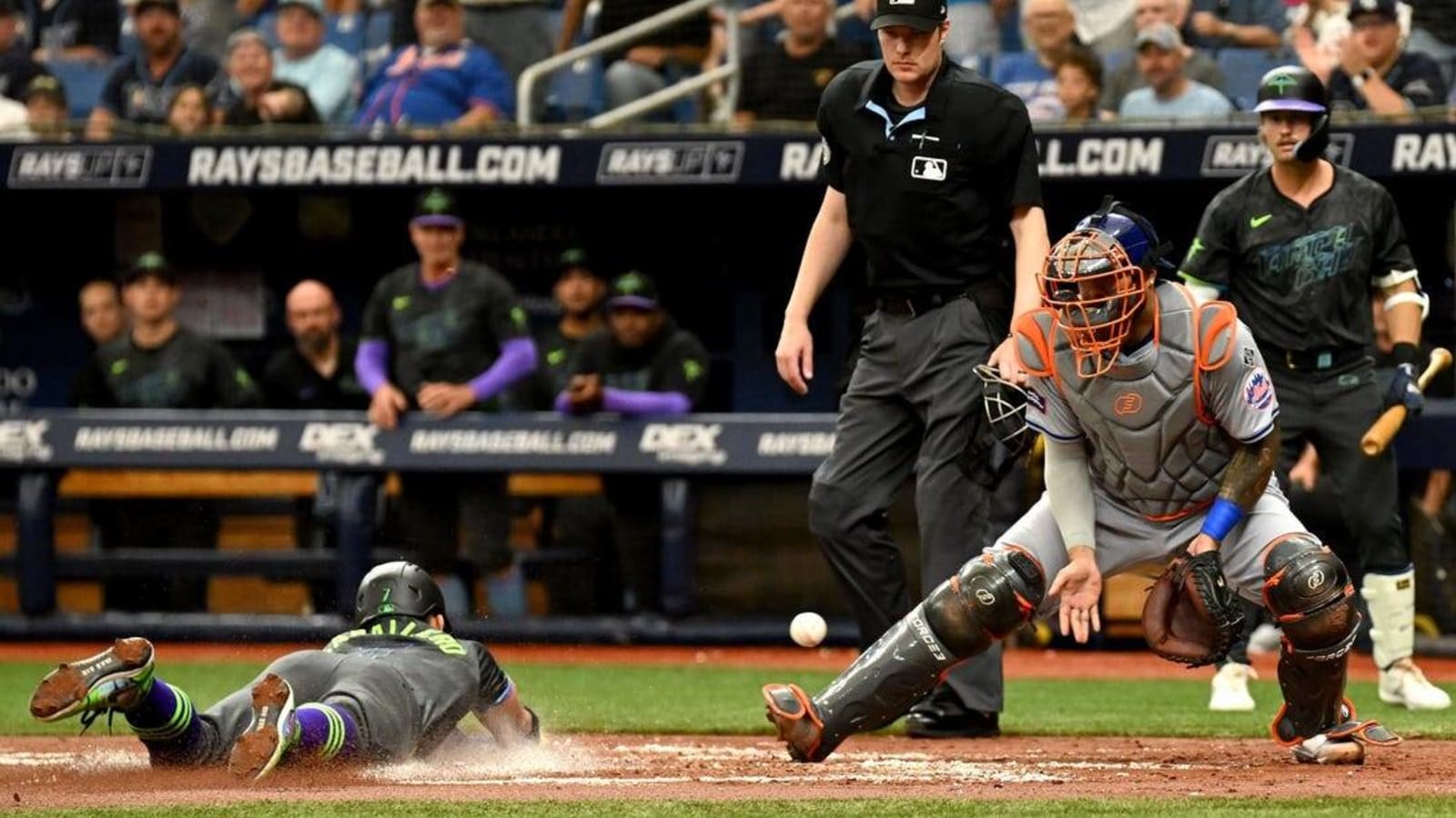 Jonny DeLuca&#39;s game-ending triple completes Rays&#39; sweep of  Mets