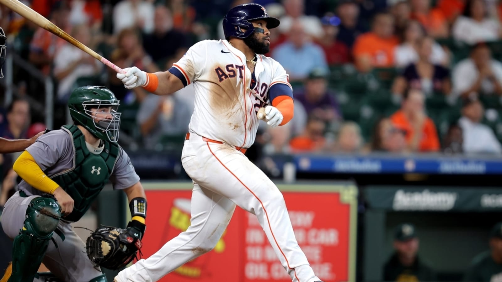 Late hits help Astros get past pesky Athletics
