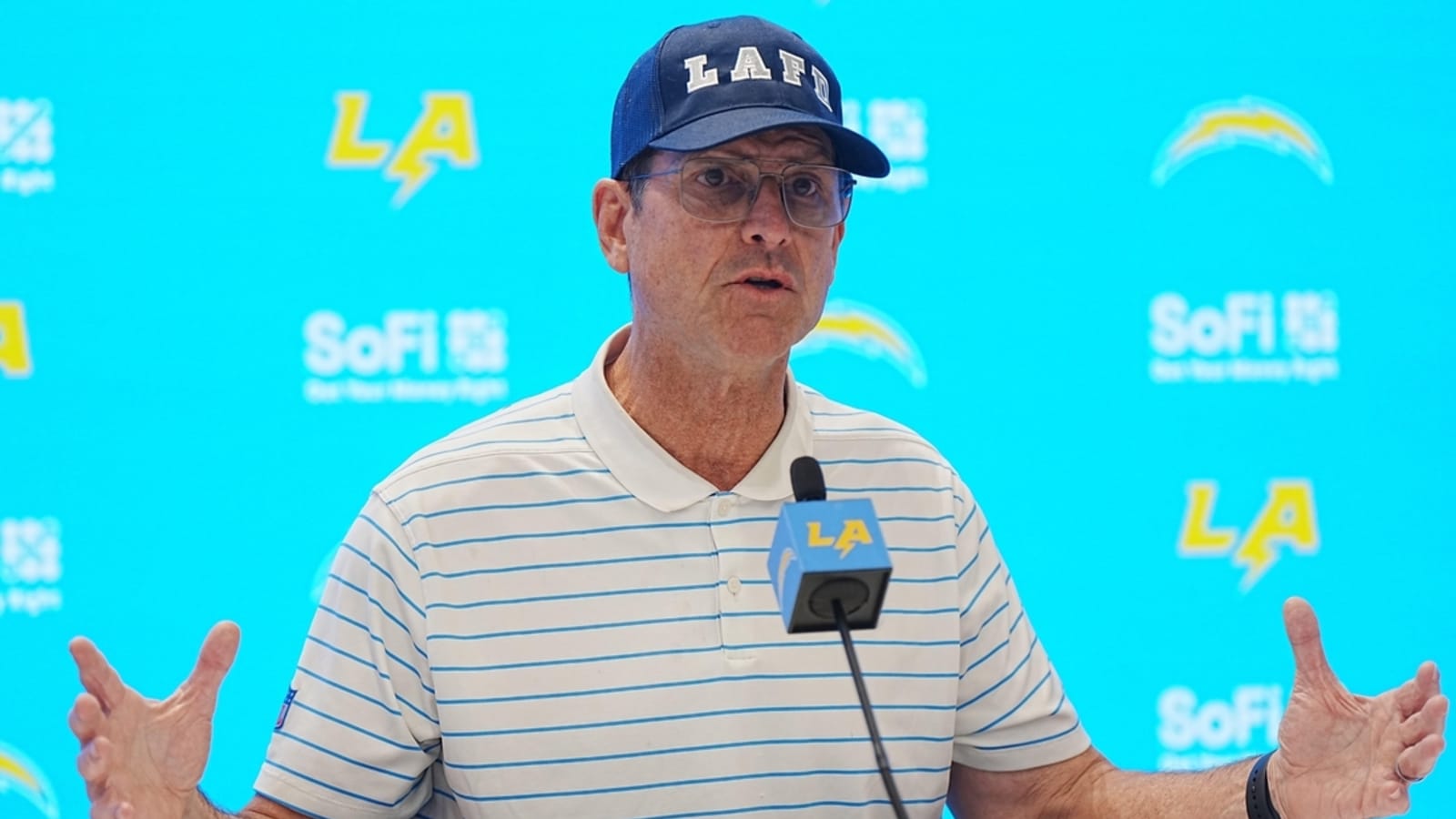 Chargers coach Jim Harbaugh to undergo two procedures