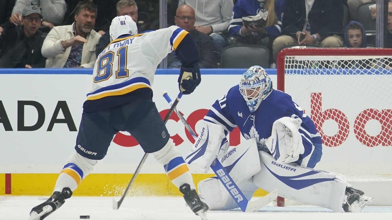 Dylan Holloway, Blues top Maple Leafs