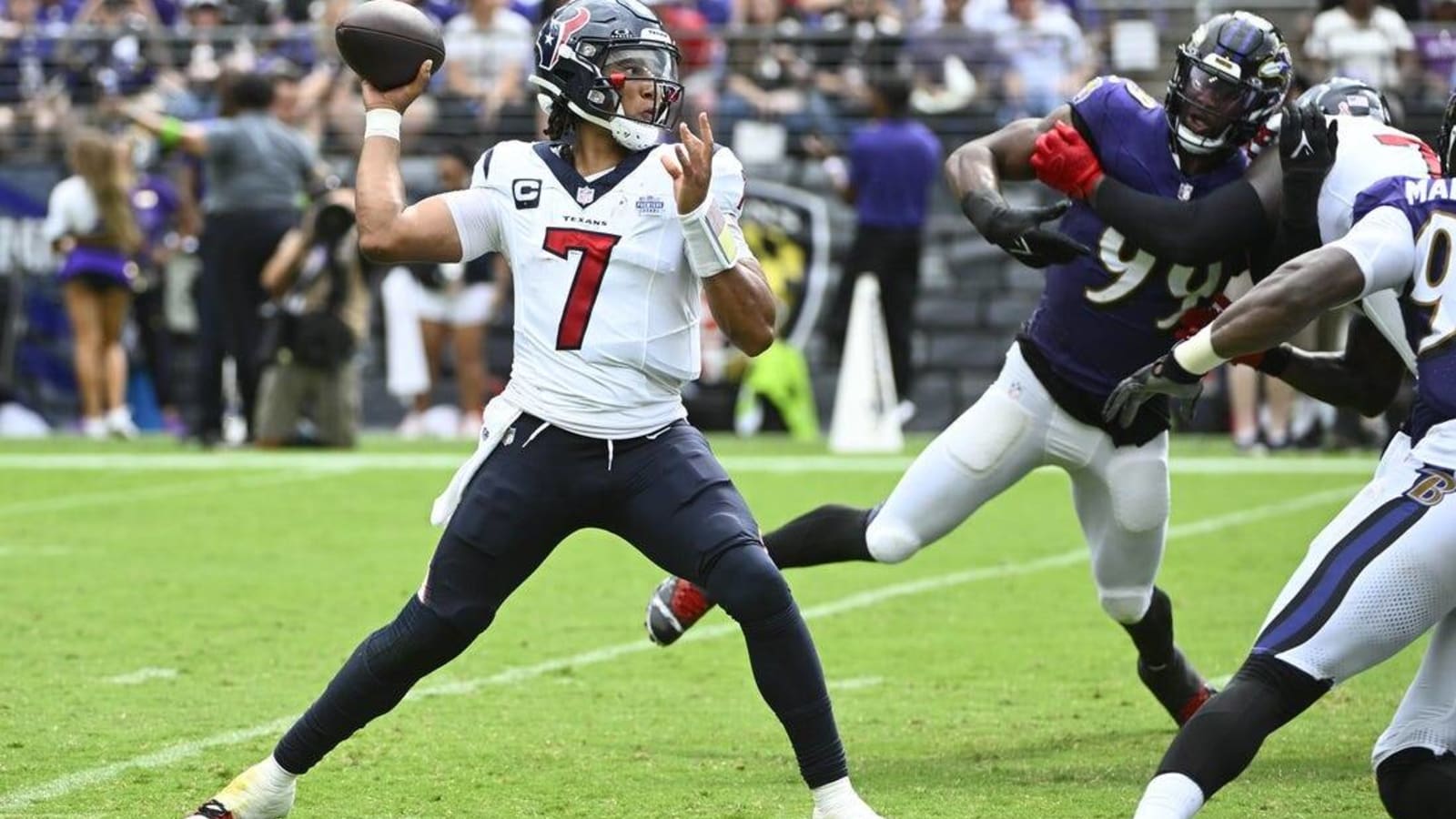 Underdog Texans ride CJ Stroud into matchup at Ravens