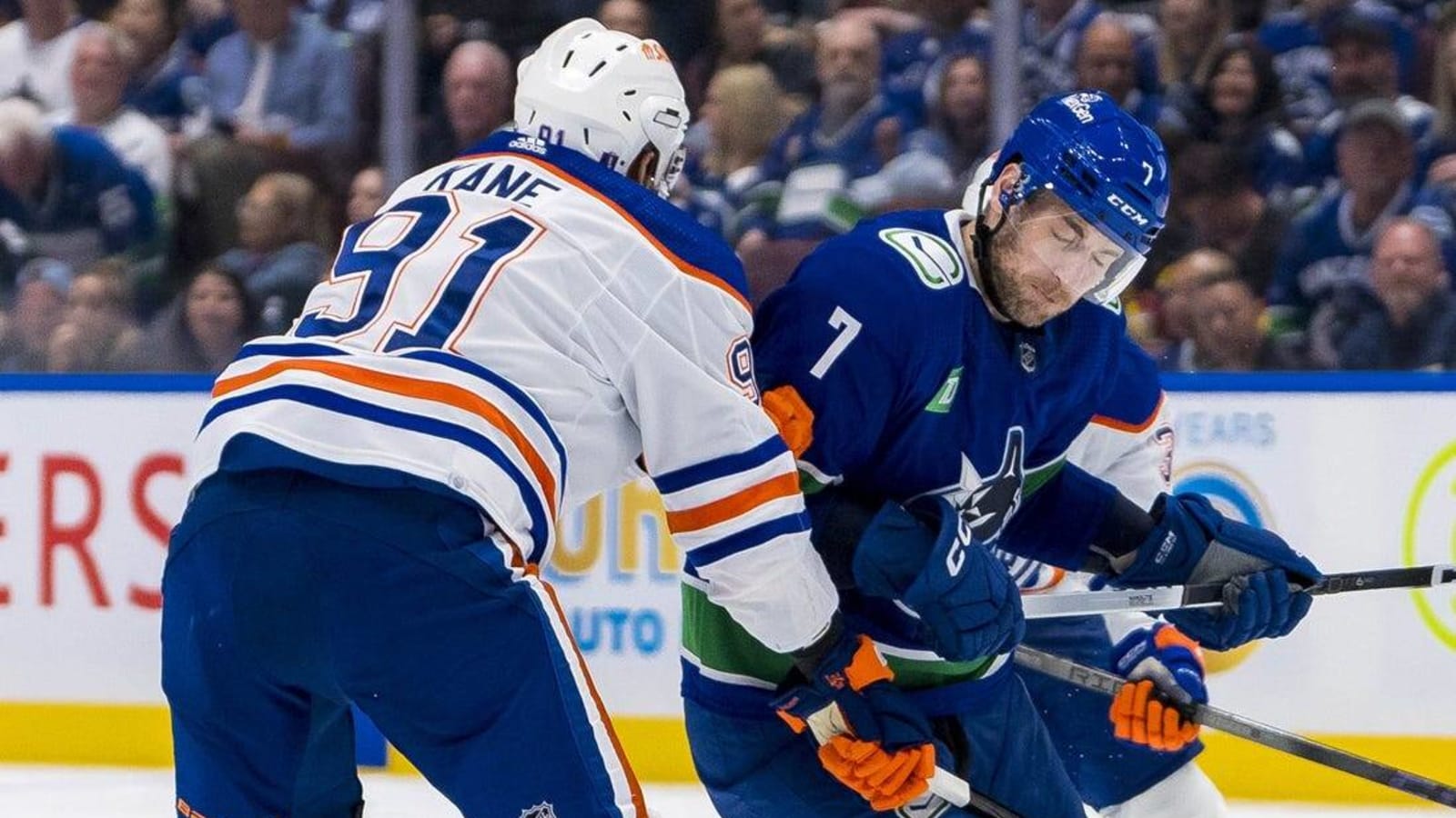 Canucks&#39; Soucy to have hearing for cross-check; Zadorov fined