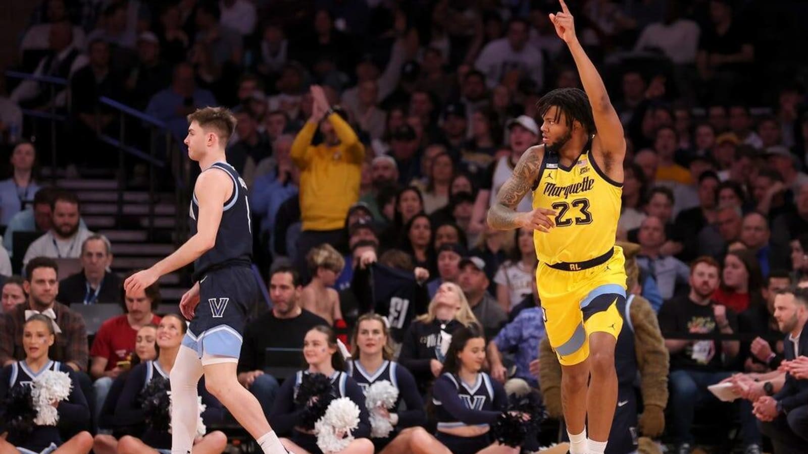 No. 10 Marquette tops Villanova in OT, advances to Big East semis