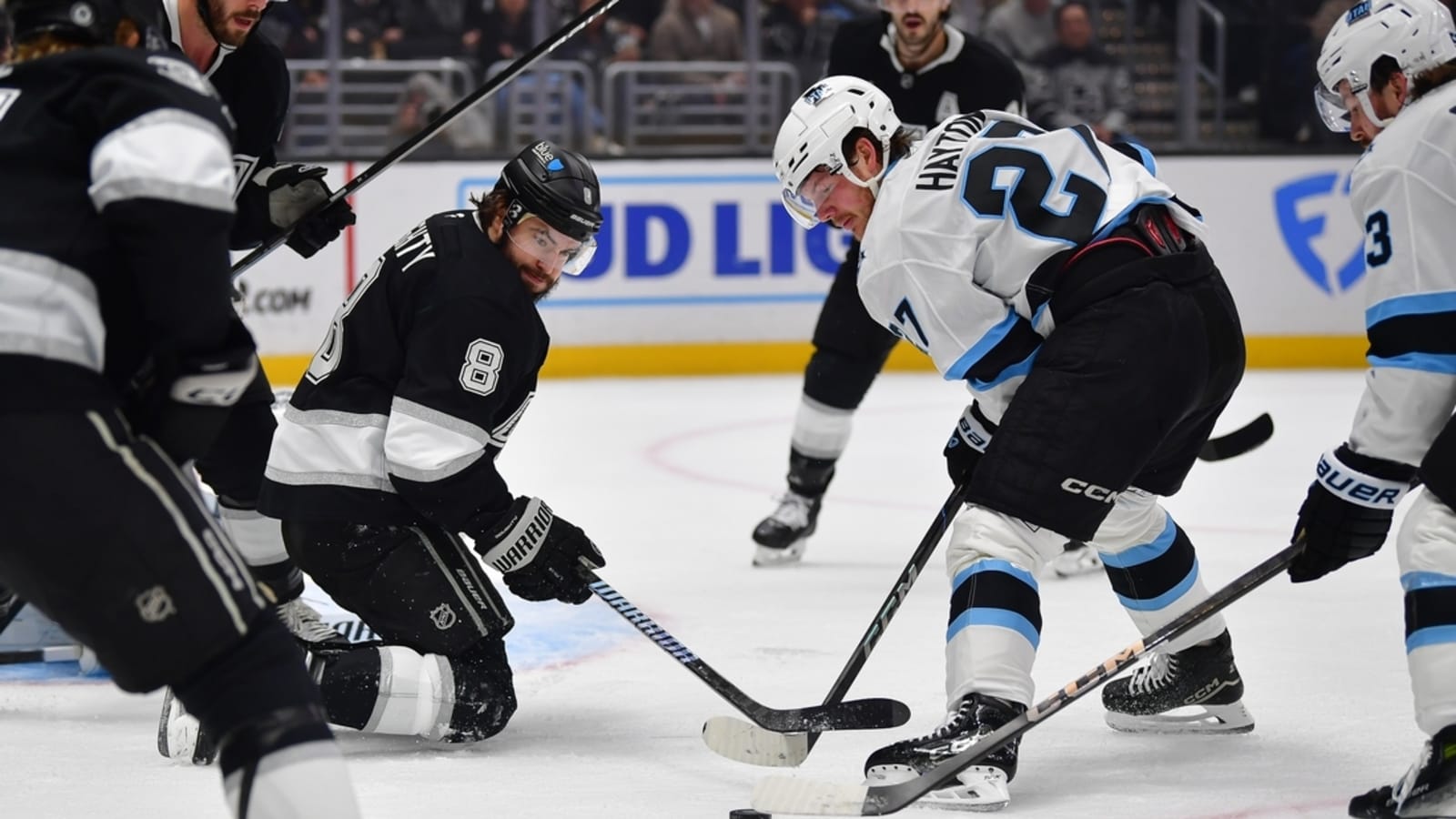 Drew Doughty, Kings overcome Utah's first hat trick
