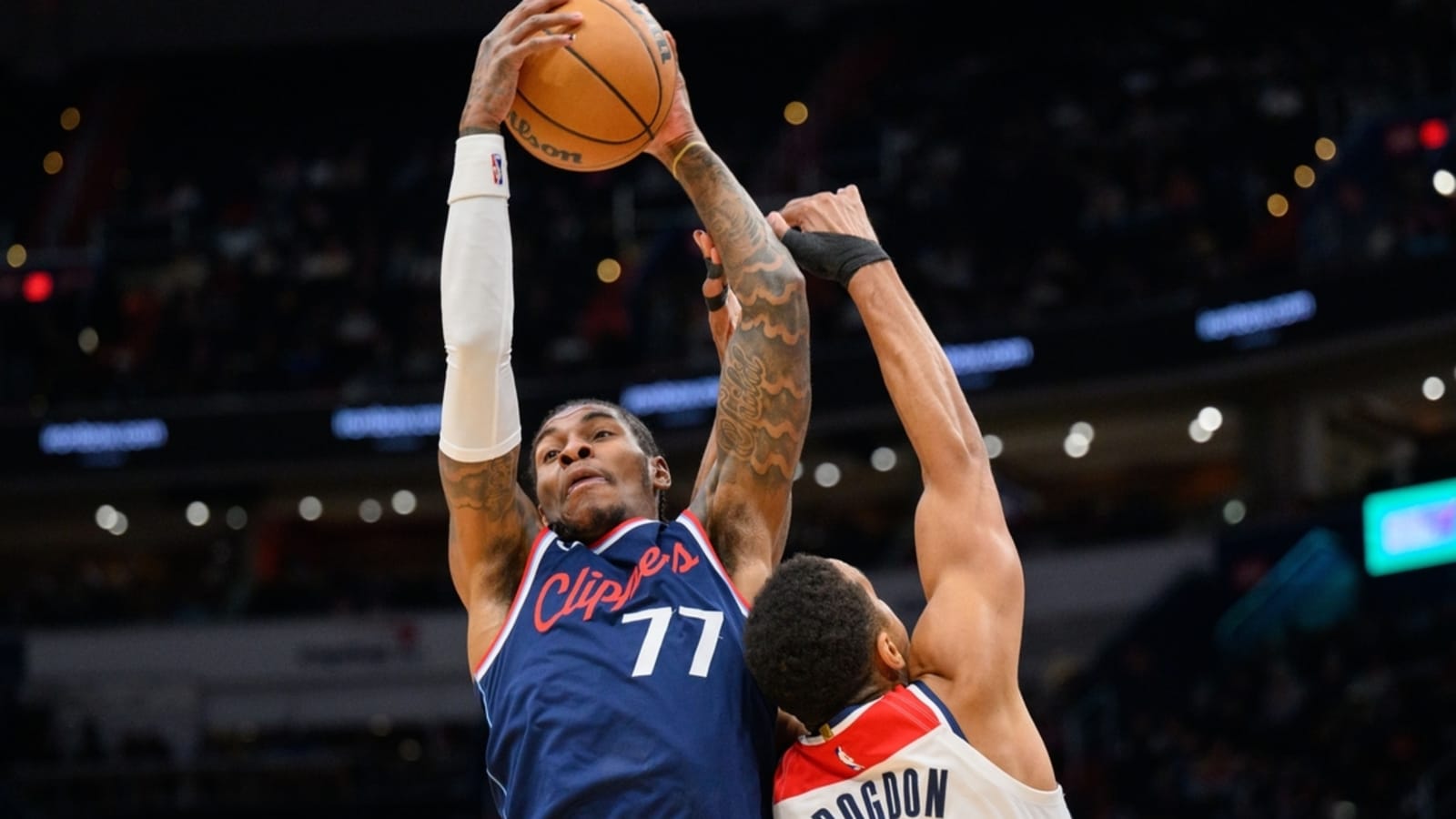 James Harden (43) guides Clippers past skidding Wizards