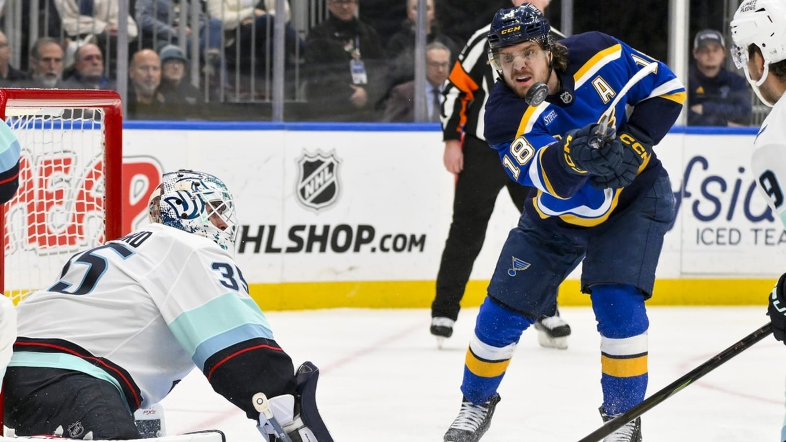 Blues, with playoffs in view, meet Stars in first of 6 pivotal road games