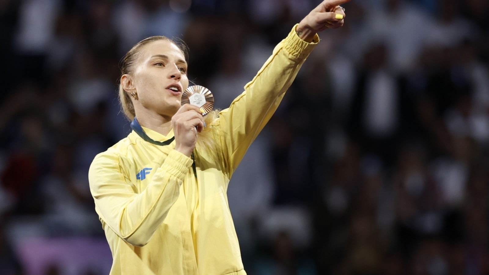Ukraine wins first Paris gold in women&#39;s saber team event
