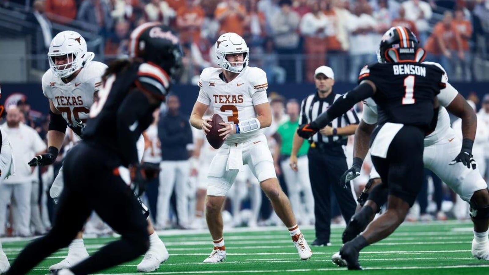 Big 12 Championship: Quinn Ewers’ record-breaking game lifts No. 7 Texas past No.18 Oklahoma State