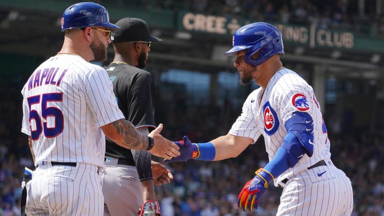 Cubs&#39; Drew Smyly, Mark Leiter Jr. combine to blank Marlins