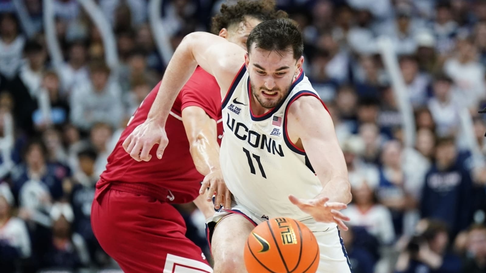 UConn F Alex Karaban (head) taken to hospital after loss to Dayton