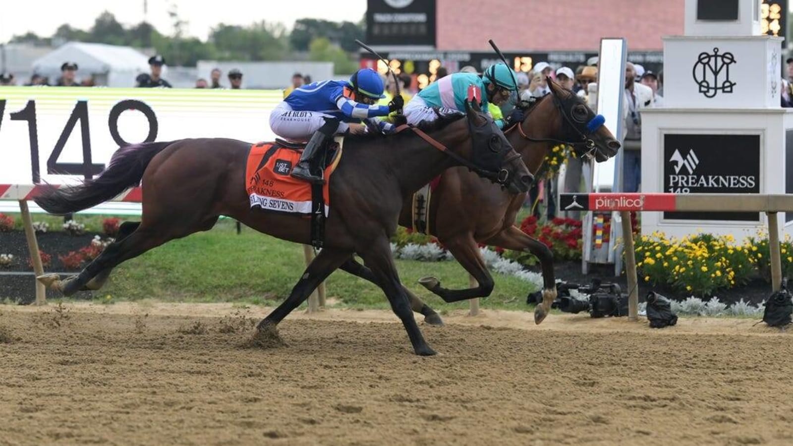 National Treasure notches close win in Preakness Stakes