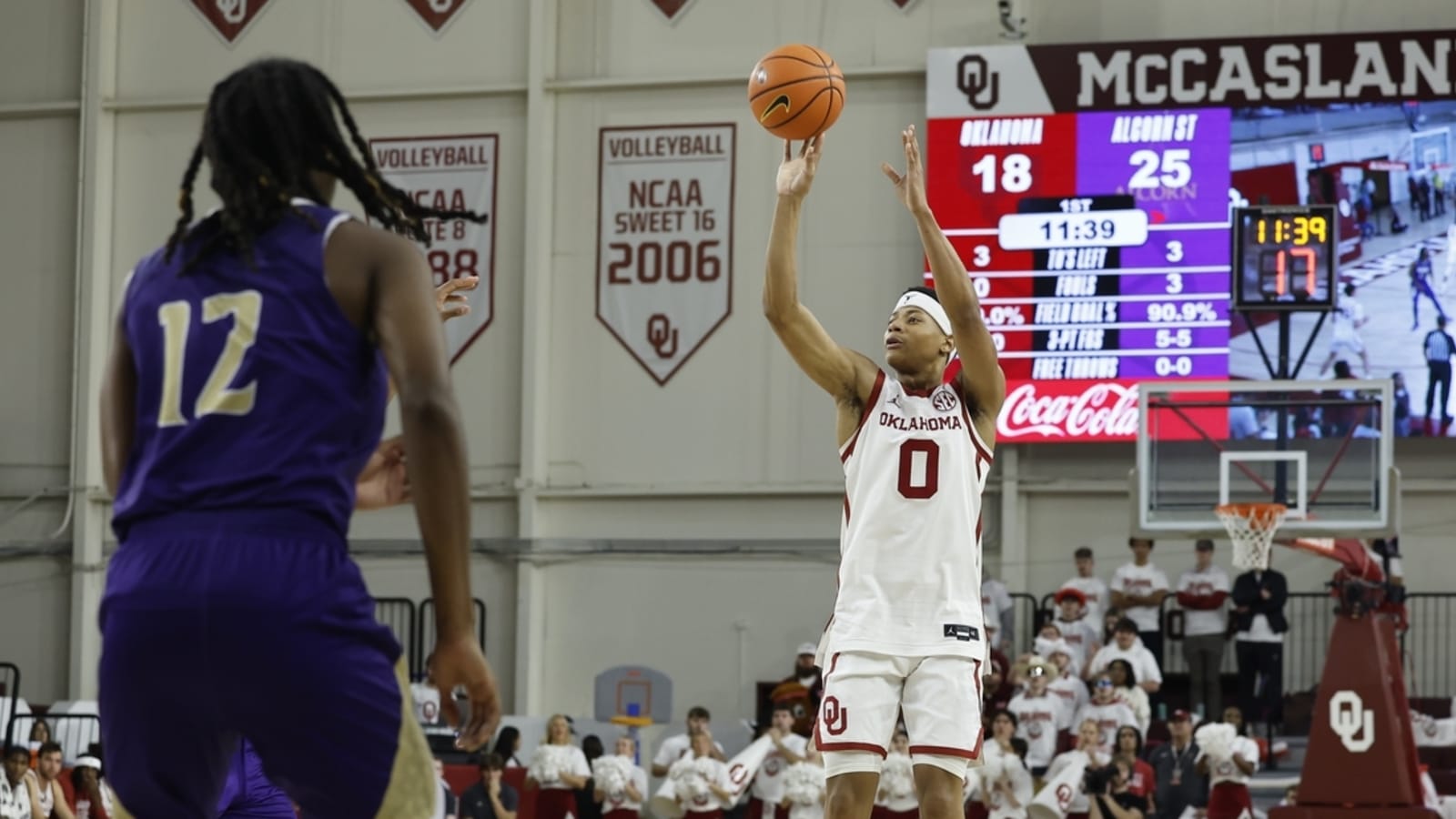 Jalon Moore scores 19 2nd-half points as No. 21 Oklahoma tops winless Alcorn State