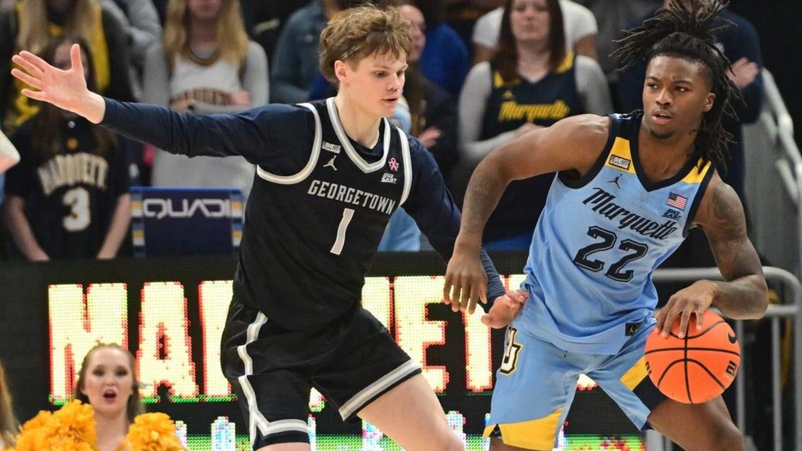 No. 6 Marquette cruises past Georgetown for first league win