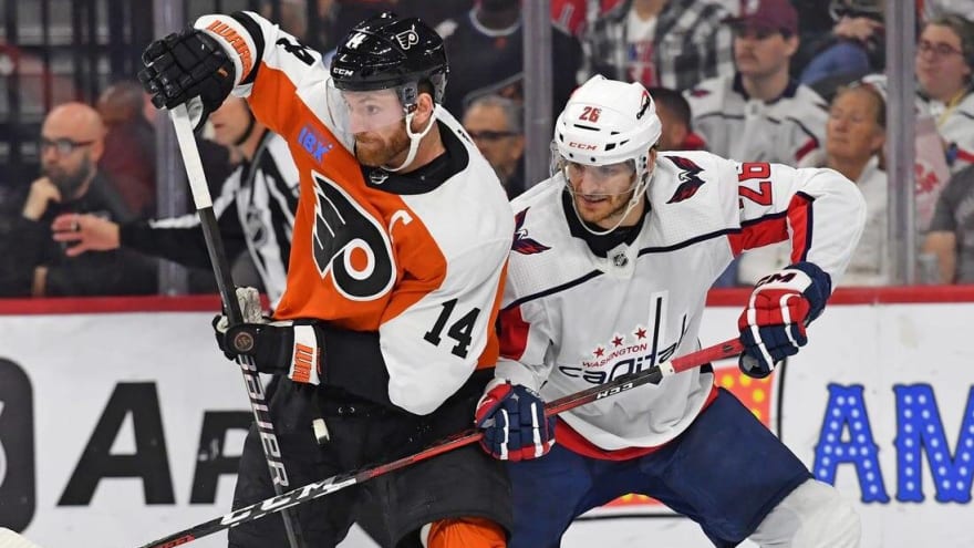 Caps get empty-net winner to beat Flyers, seal playoff bid