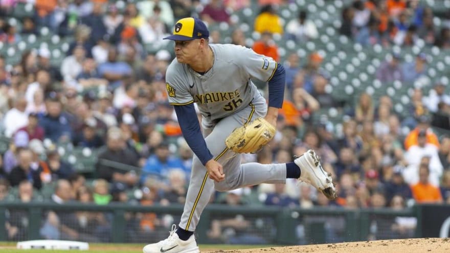 Bats, pitching both dominant as Brewers tame Tigers 10-0