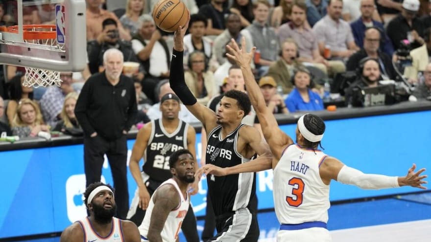 Victor Wembanyama puts up 40 as Spurs top Knicks in OT