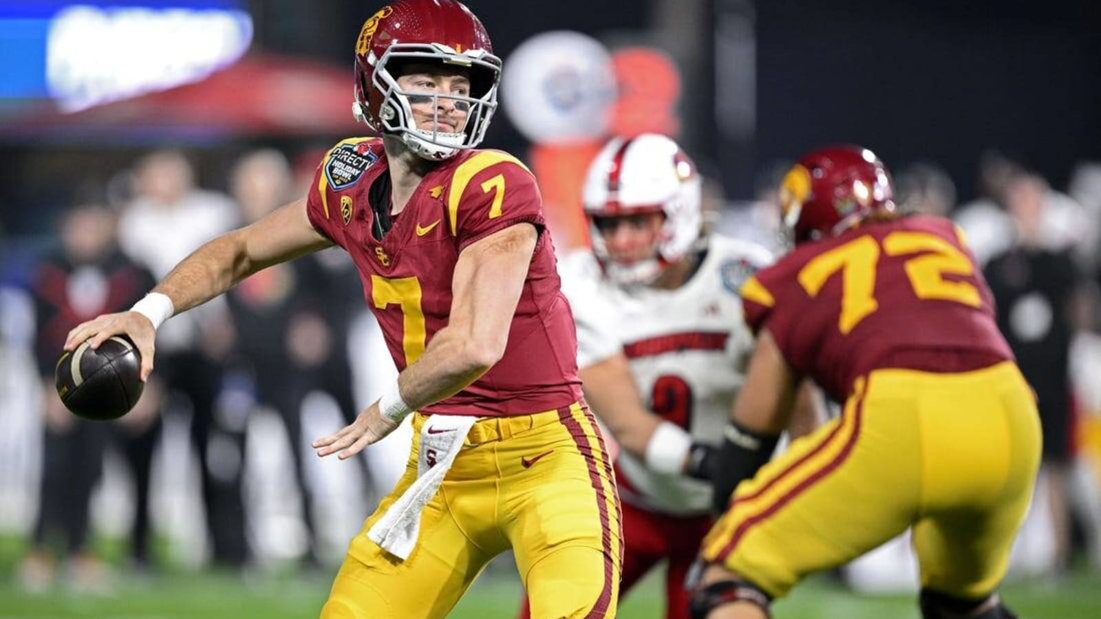 Miller Moss tosses record 6 TDs as USC beats No. 15 Louisville in Holiday Bowl