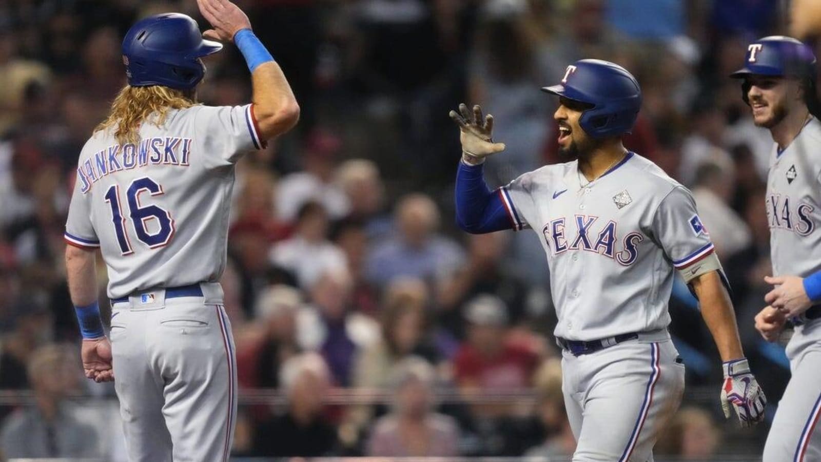 Early explosion moves Rangers to verge of World Series title