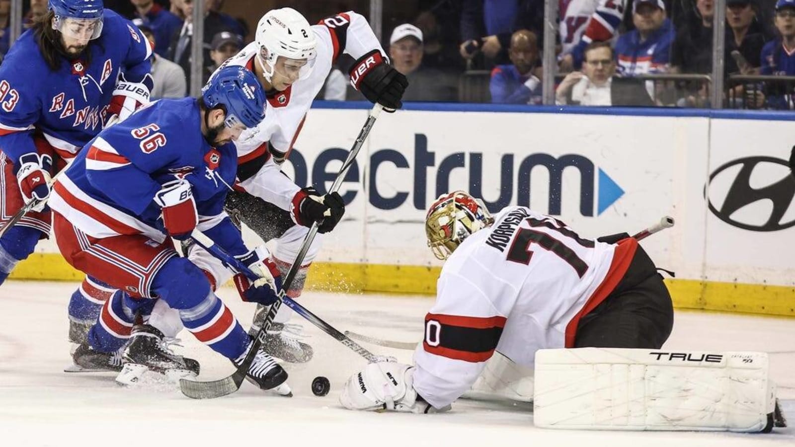 Rangers blank Senators to clinch Presidents&#39; Trophy