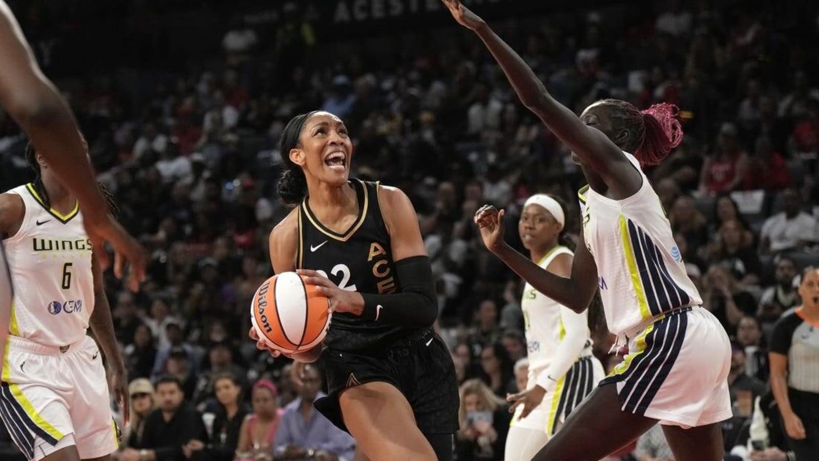 A&#39;Ja Wilson, Aces out to deal Wings more misery