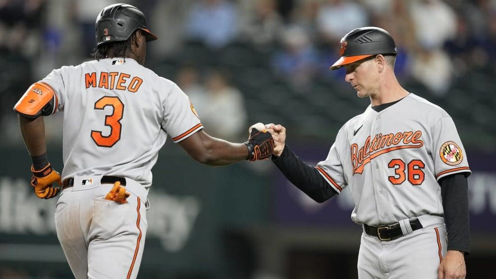 Orioles blank Rangers behind combined one-hitter