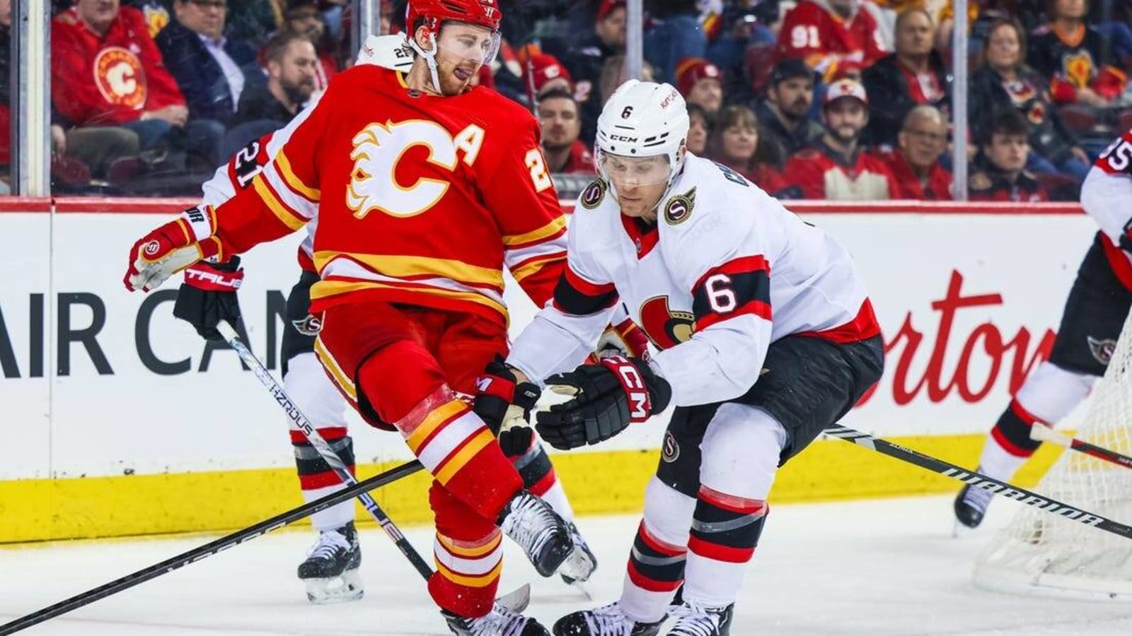 Flames&#39; four-goal third period too much for Senators