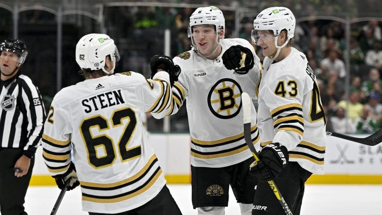 Rookies&#39; first goals propel Bruins past Stars