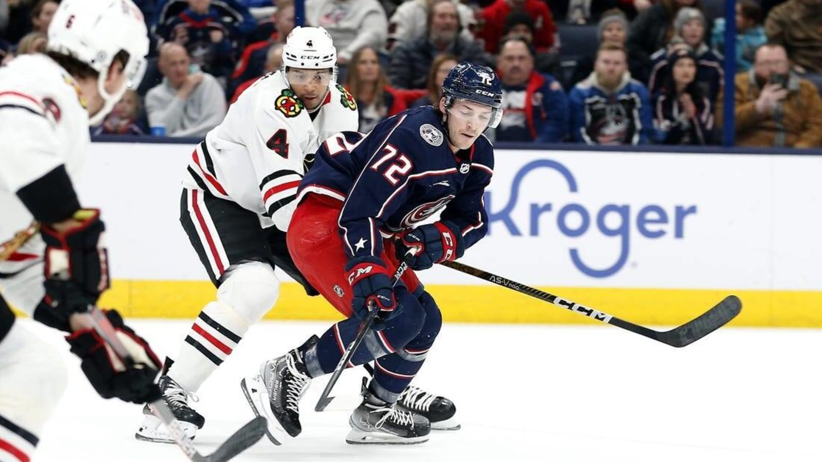 Two short-handed goals by Gustav Nyquist lift Blue Jackets over Blackhawks