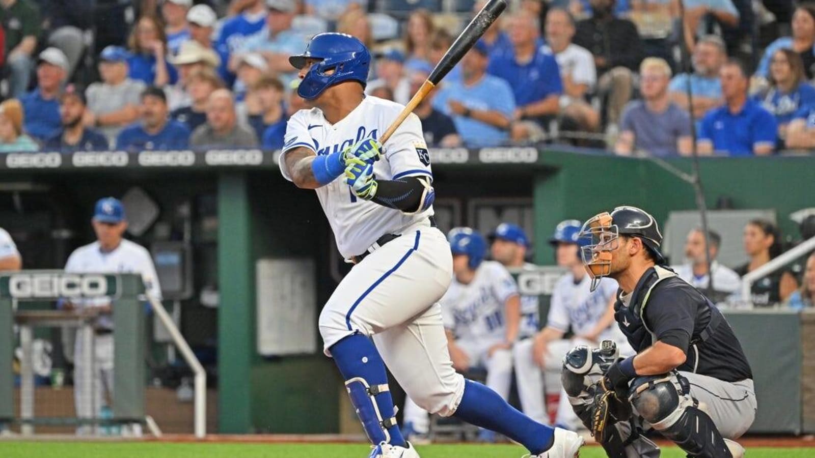 Royals rally in 9th, top Guardians to prevent sweep