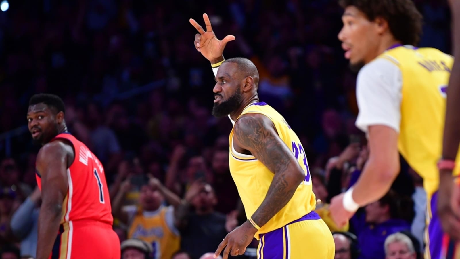 LeBron James reaches point-scoring milestone