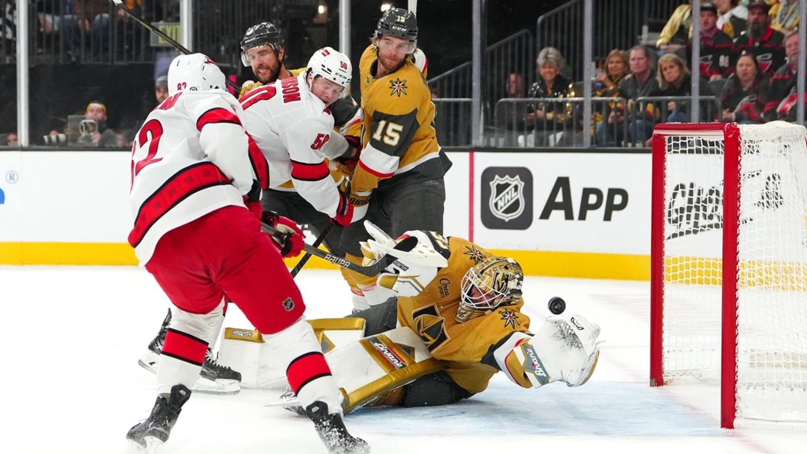 Hurricanes pin Golden Knights with first home loss