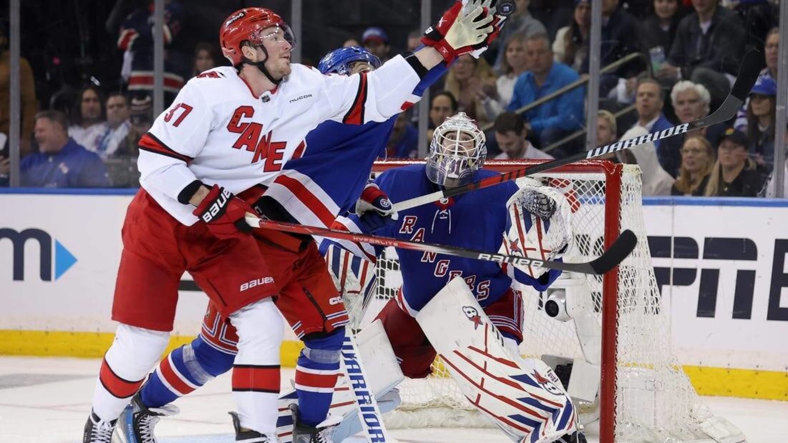 Rangers outlast Hurricanes in double OT, take 2-0 series edge