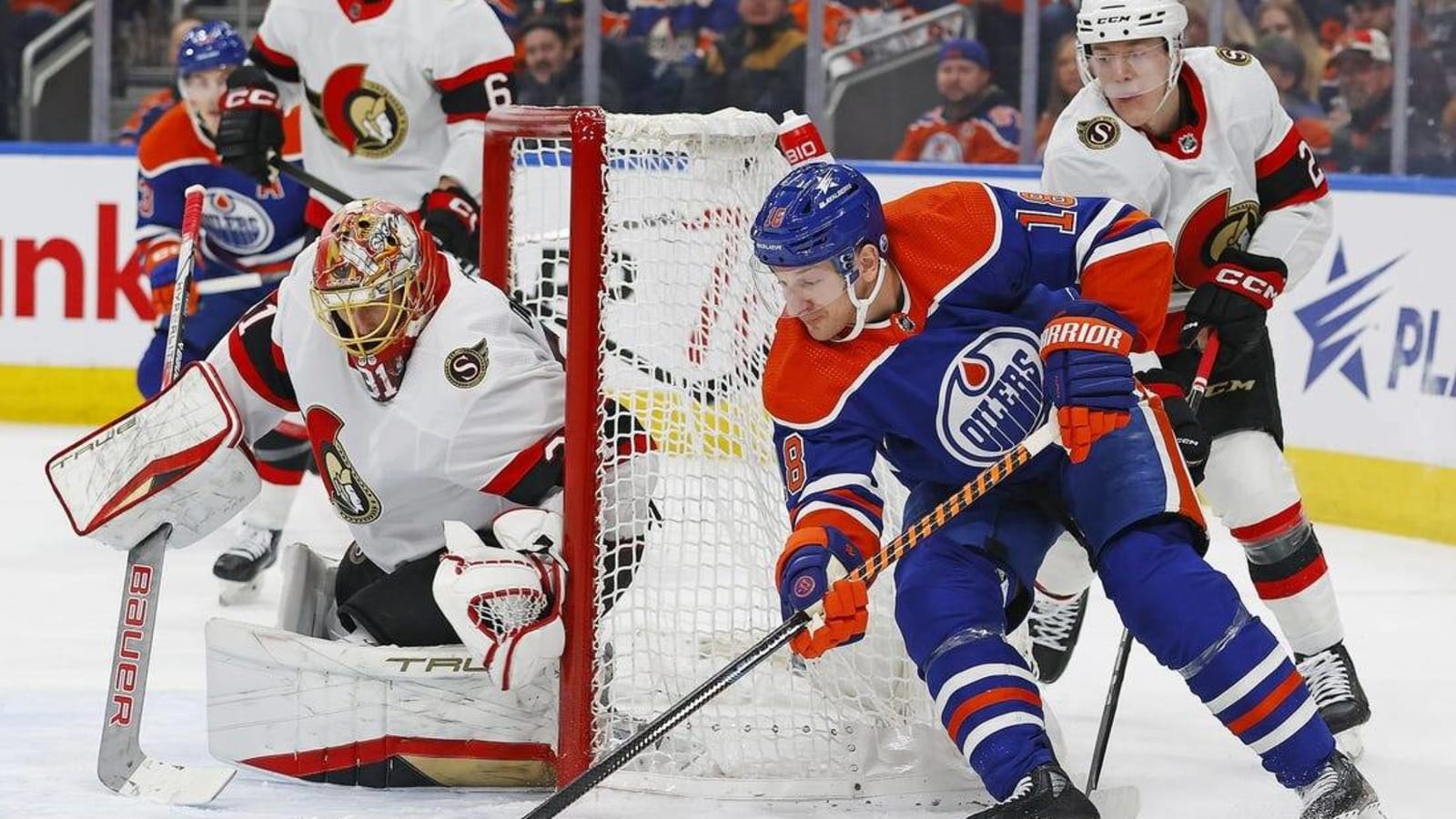 Oilers&#39; Zach Hyman single-handedly beats Sens with hat trick