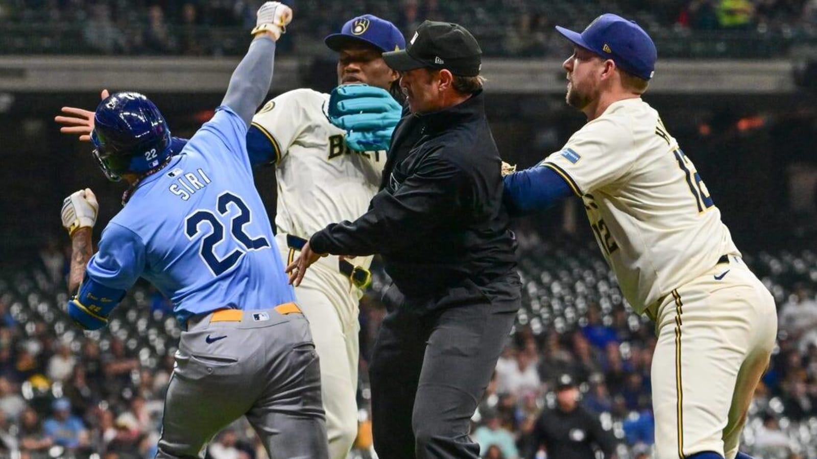 MLB suspends Brewers&#39; Abner Uribe, Freddy Peralta, Rays&#39; Jose Siri