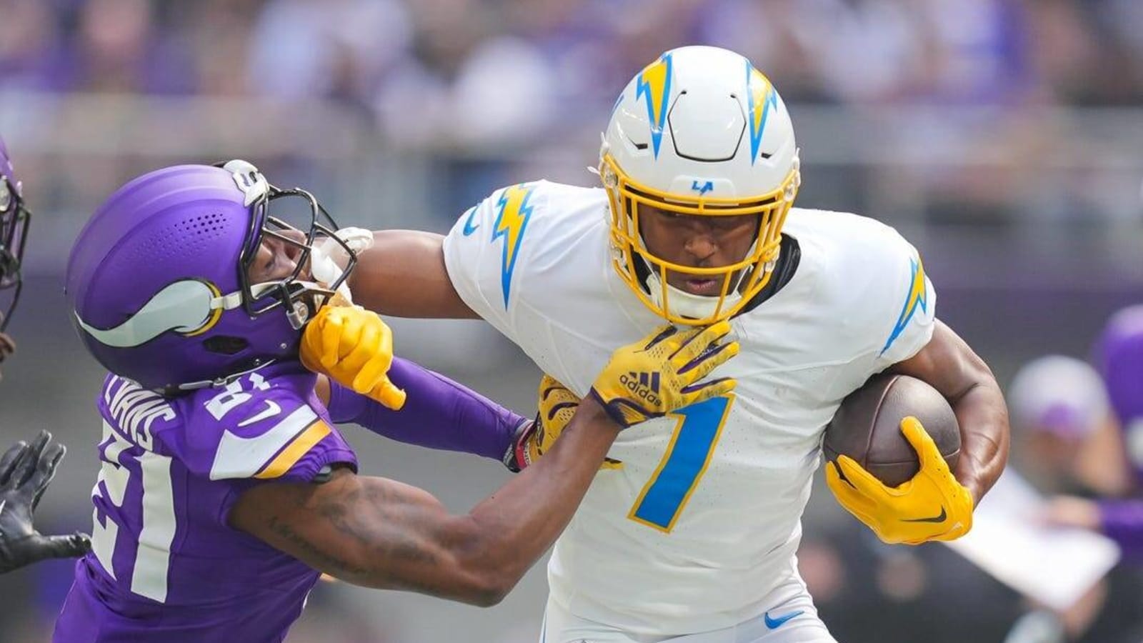Chargers survive cliff-hanger with Vikings on end zone pick