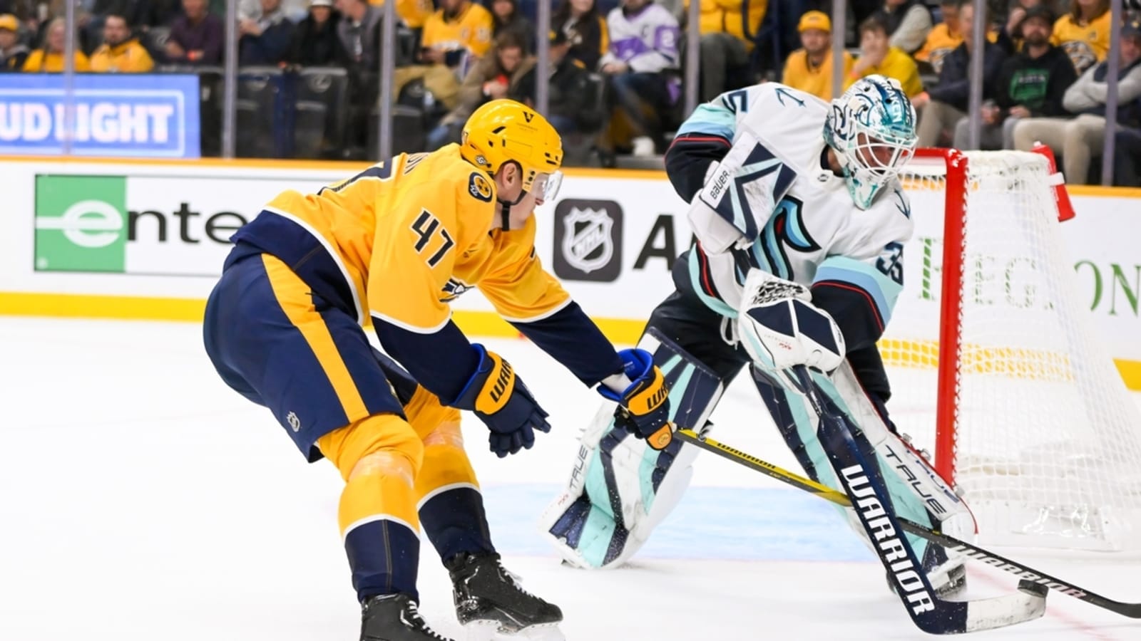 Kraken ride four-goal third period to win over Predators