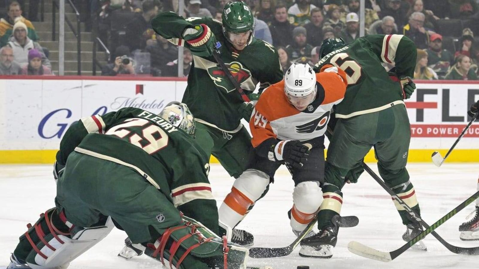 Flyers rally in third, upend reeling Wild in OT