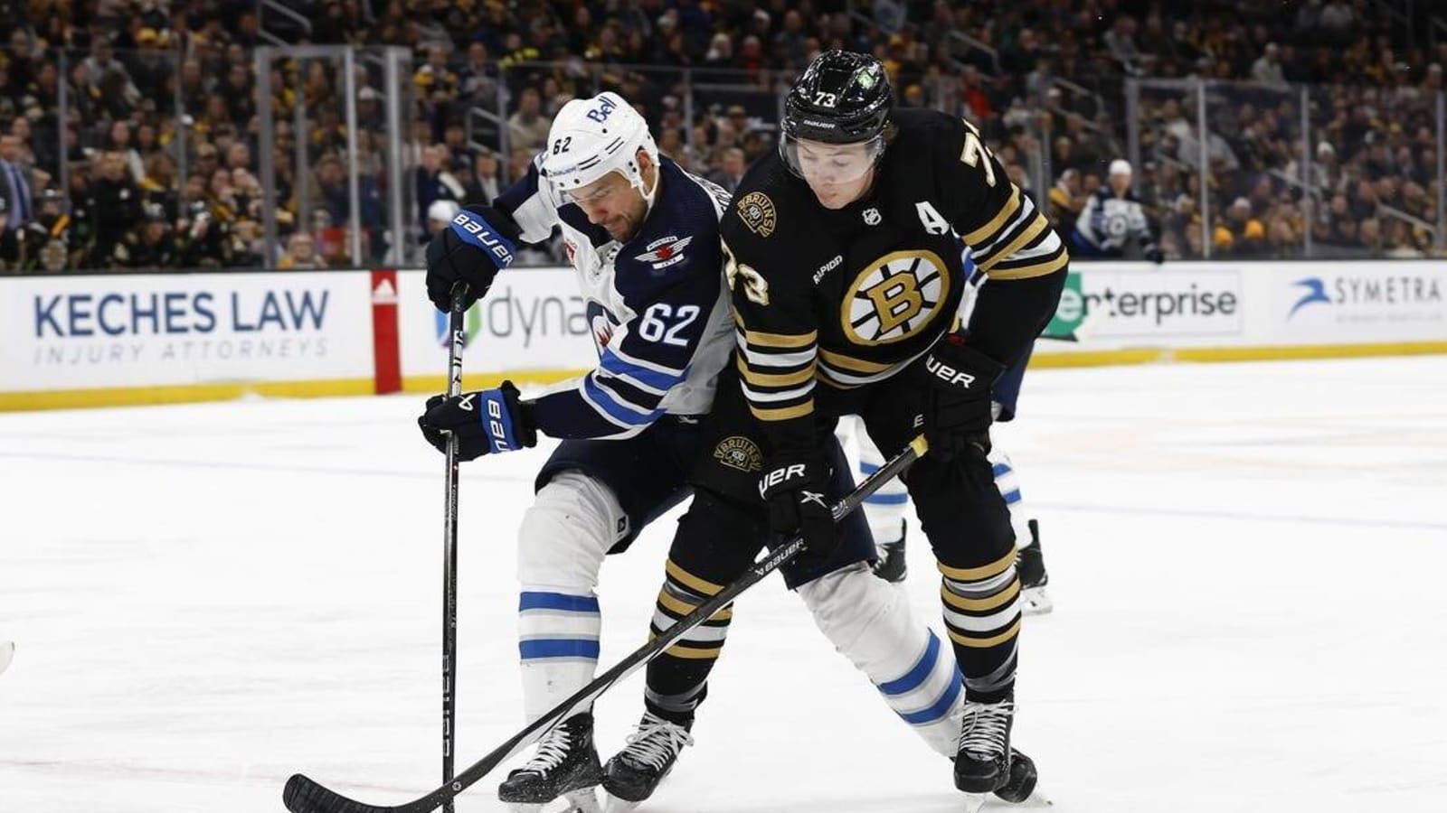 Streaking Bruins pull away for victory over Jets