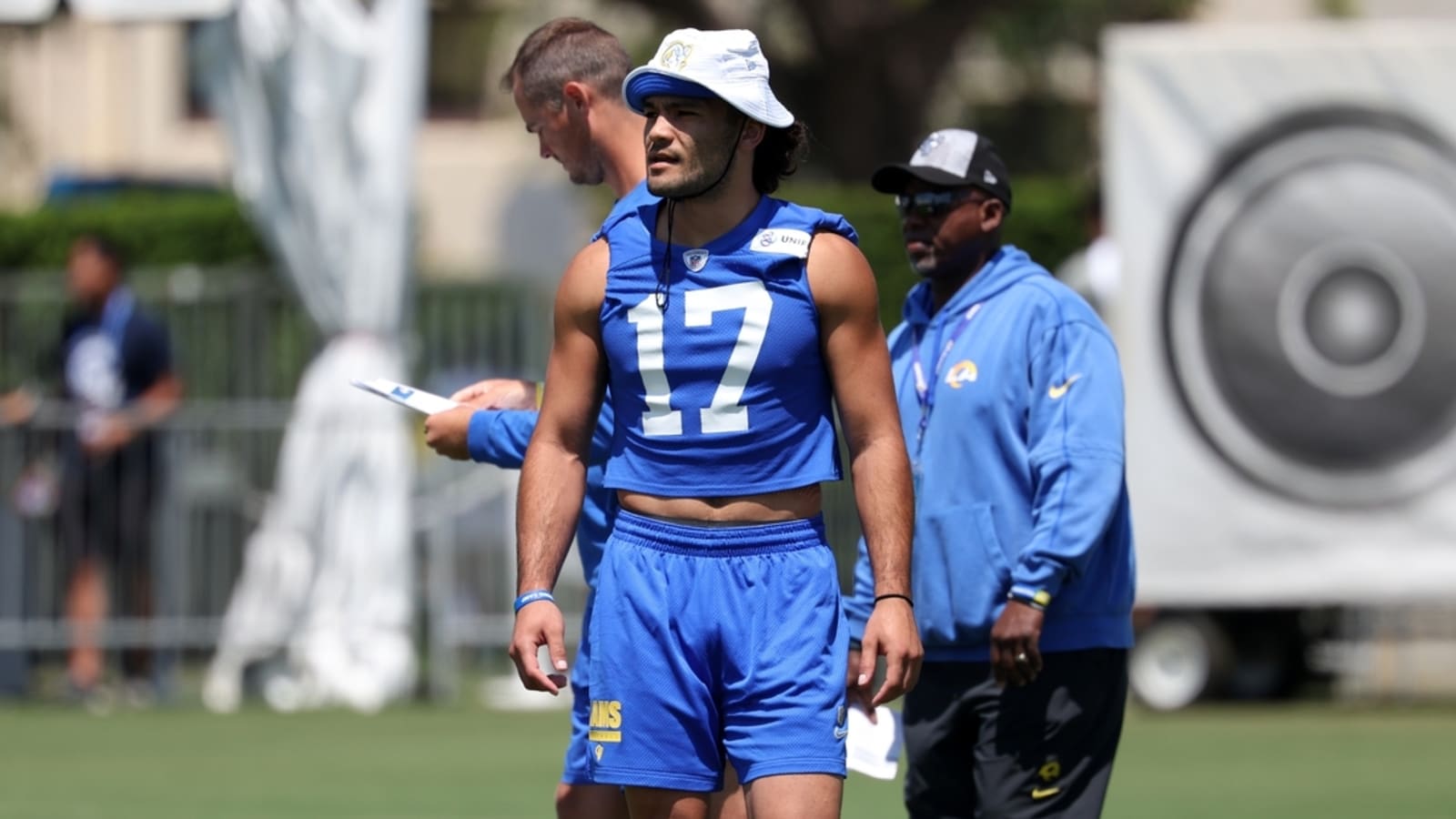 Report: Rams WR Puka Nacua (knee) leaves practice early