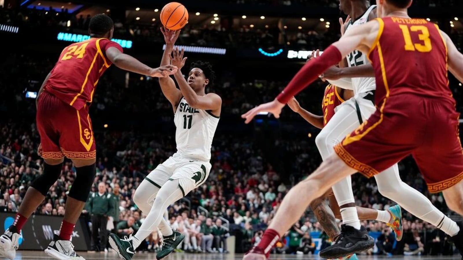 Joey Hauser paces No. 7 Michigan State past No. 10 USC