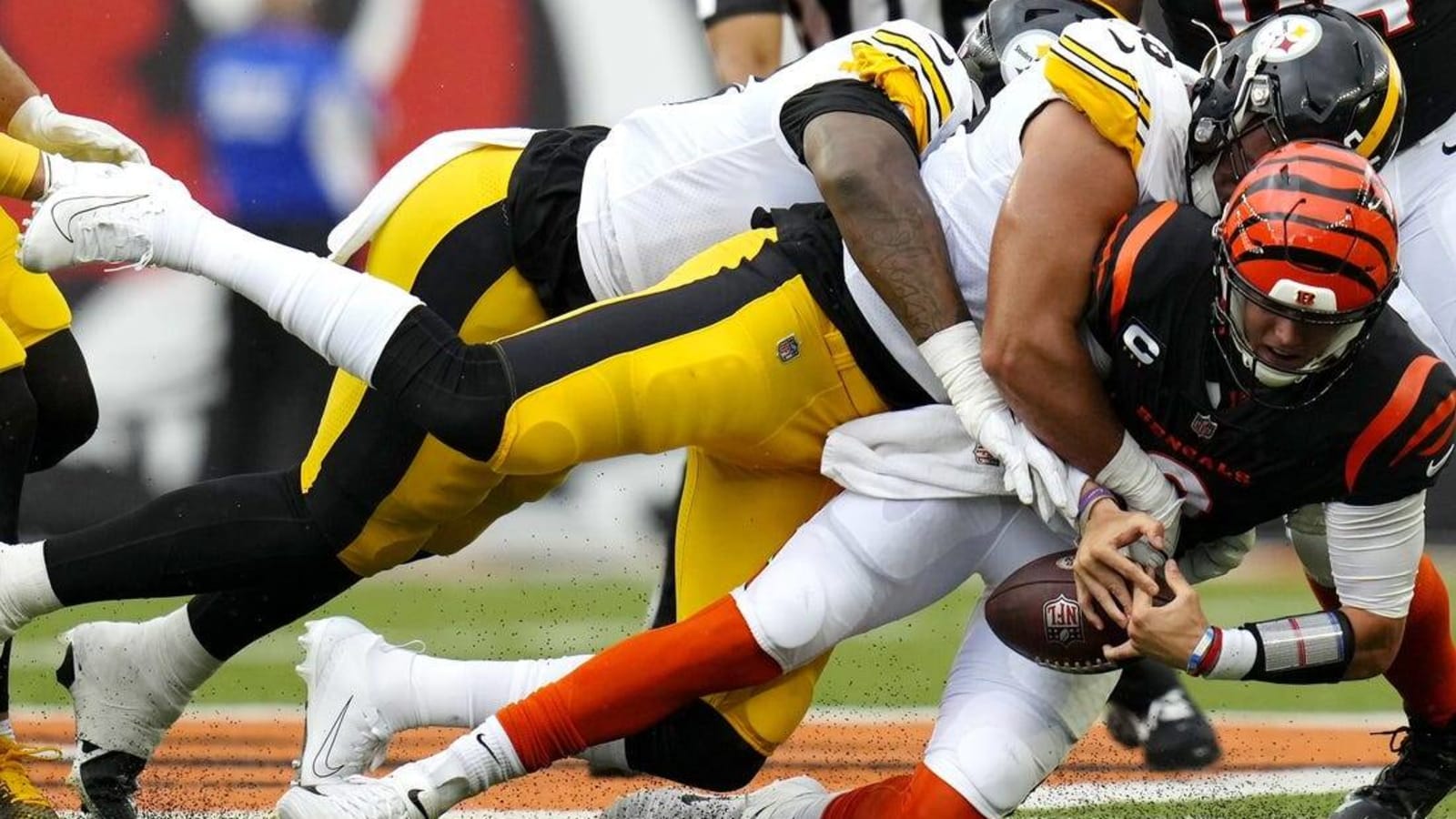 Steelers swarm Joe Burrow, earn 23-20 OT win over Bengals