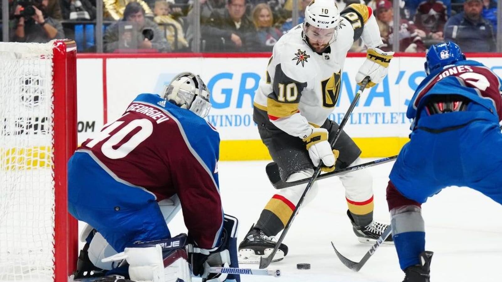 NHL roundup: Avs&#39; Alexandar Georgiev shuts out Knights