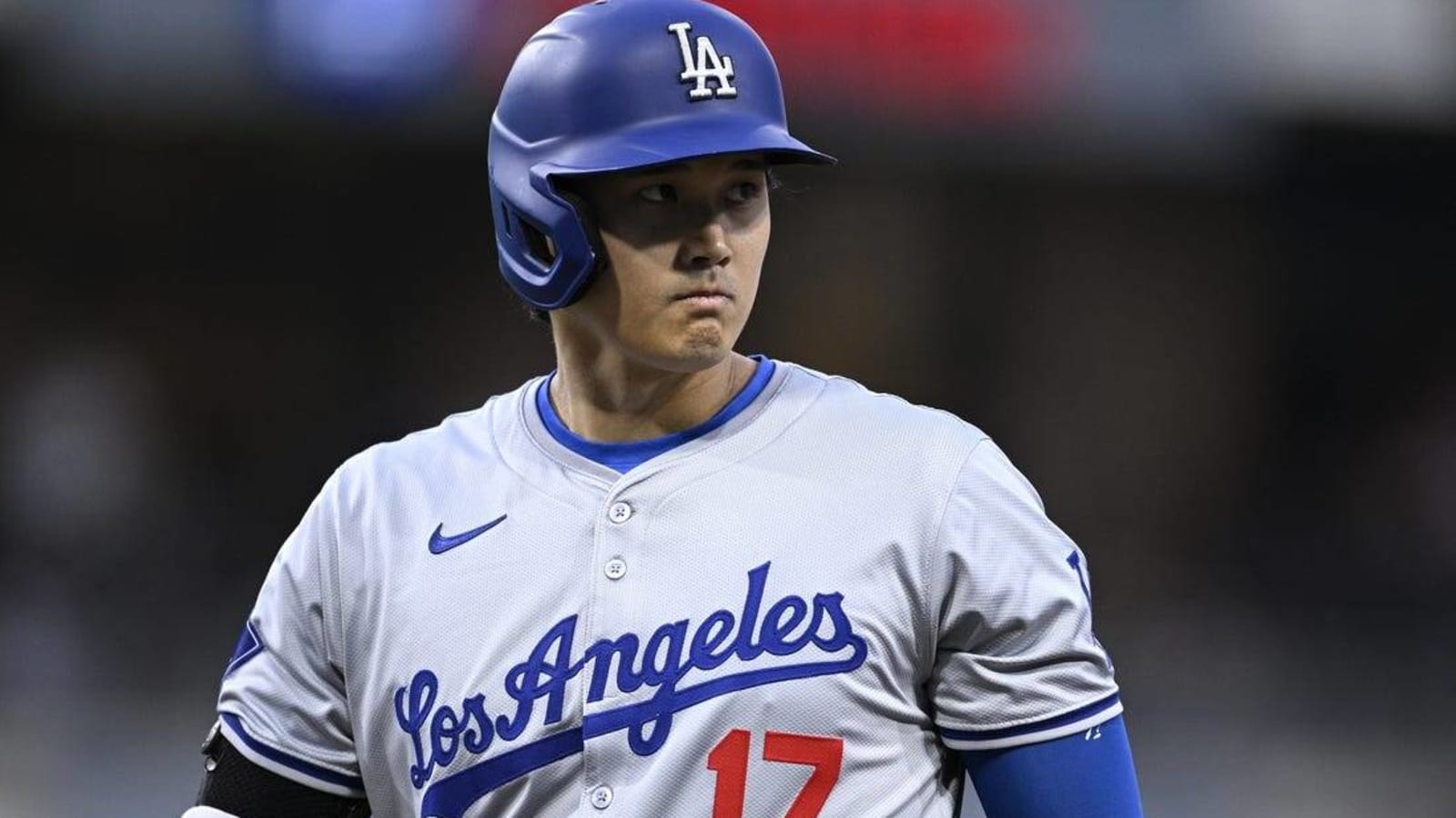 Dodgers DH Shohei Ohtani (back) not in lineup vs. Padres