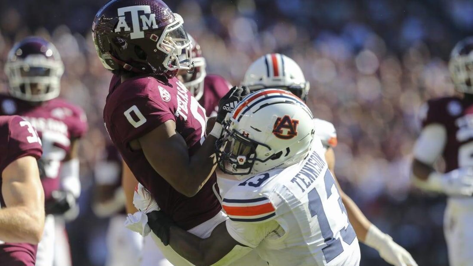 Texas A&M receiver arrested on multiple charges