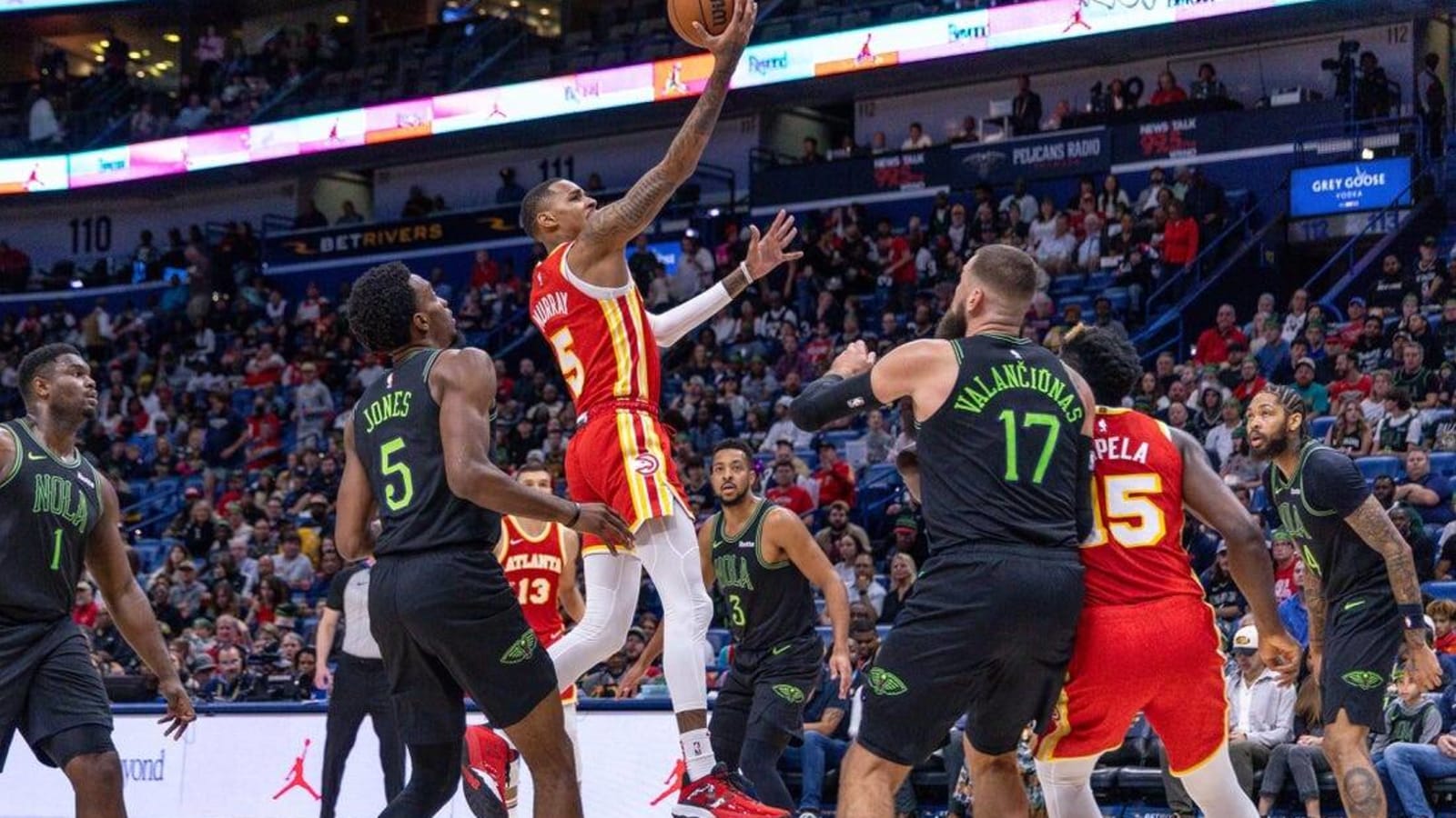 Hawks too much for Pelicans, win fourth in a row