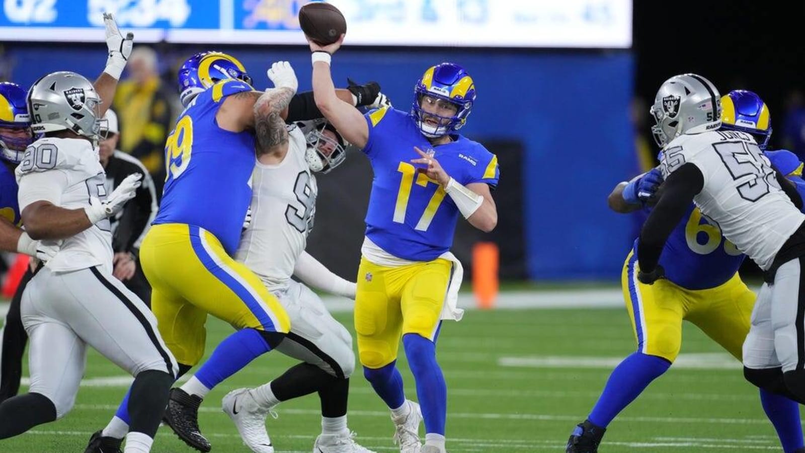 Newly arrived Baker Mayfield rallies Rams past Raiders