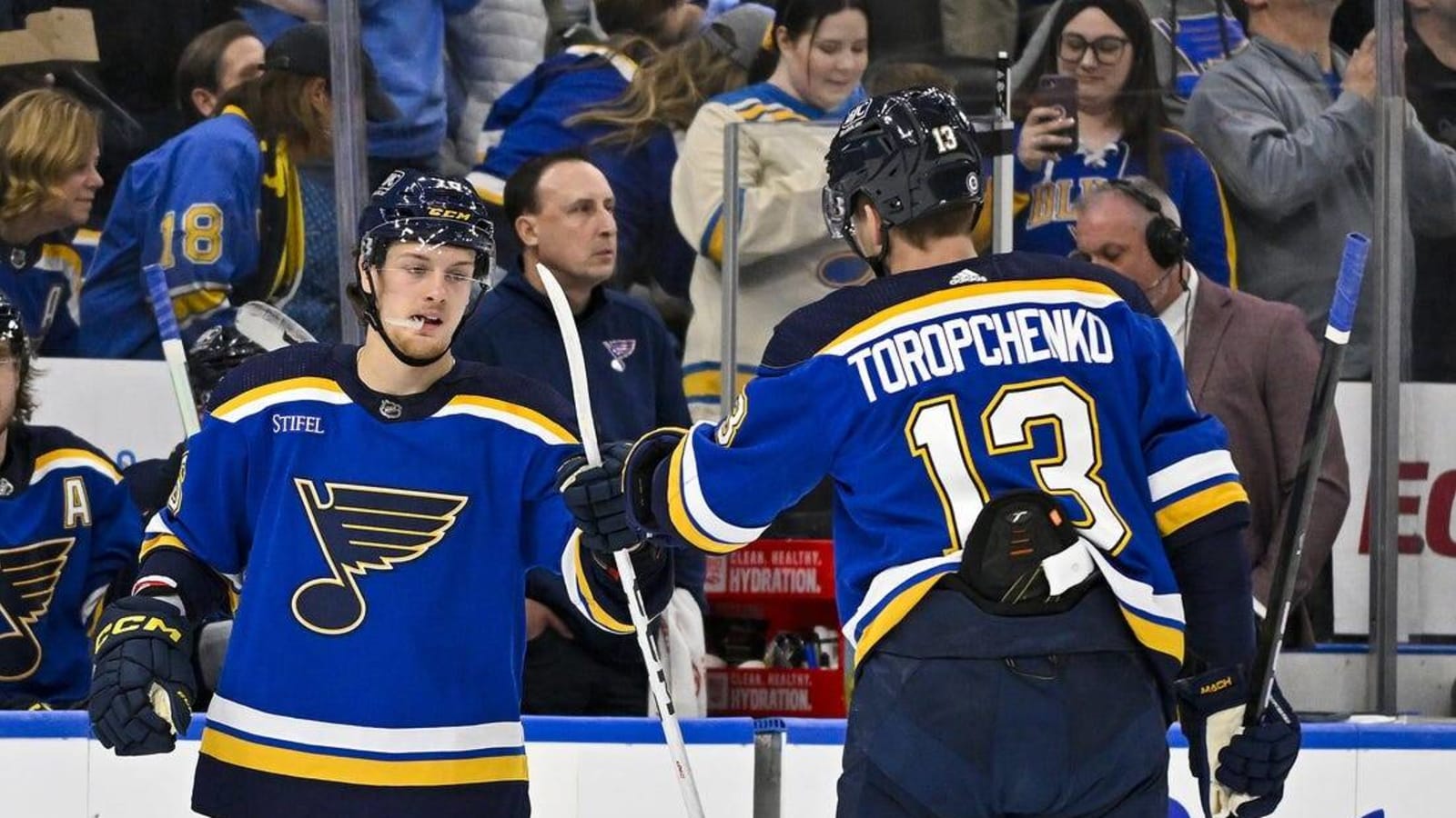 Blues turning to youngsters as time runs out, face Blackhawks next