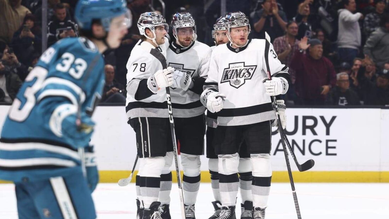 Adrian Kempe tallies twice as Kings crush Sharks