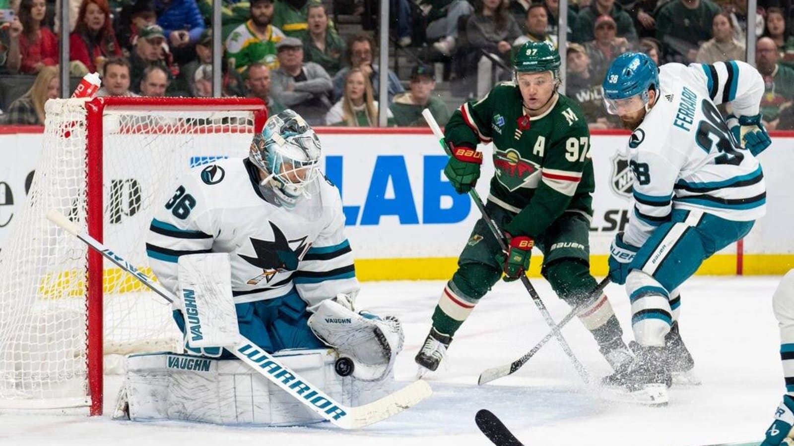 Kirill Kaprizov (hat trick), Wild come back to sink Sharks