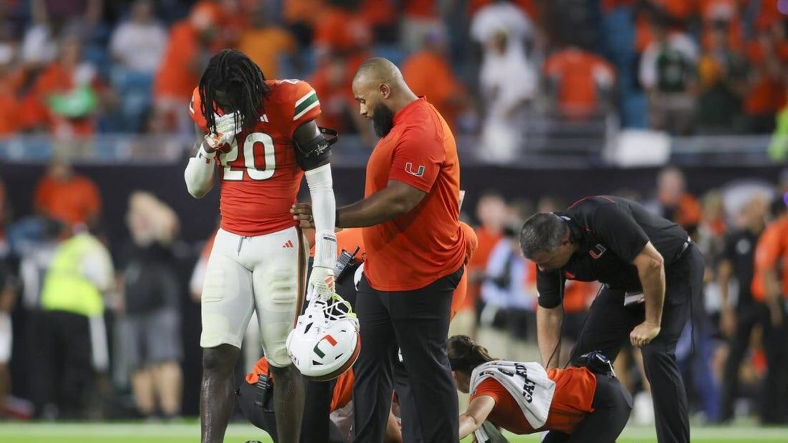 Miami S Kamren Kinchens says he&#39;s &#39;doing better&#39; after scary injury